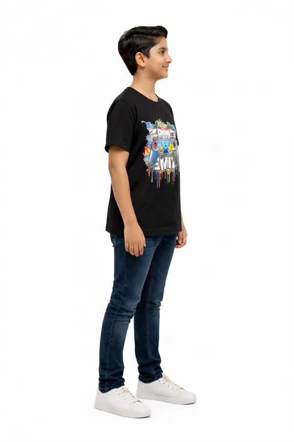 Black_Cotton_Graphic_Dtf_Print_T_Shirt_For_Boys