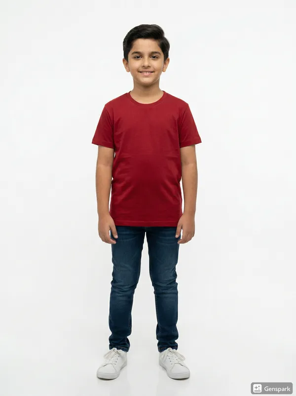 Maroon_Cotton_Regular_Fit_Half_Sleeve_T_Shirt_For_Boys