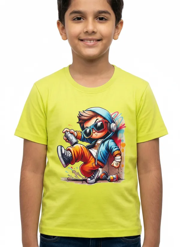 Neon_Green_Cotton_Regular_Fit_Graphic_Dtf_Print_T_Shirt_For_Boys