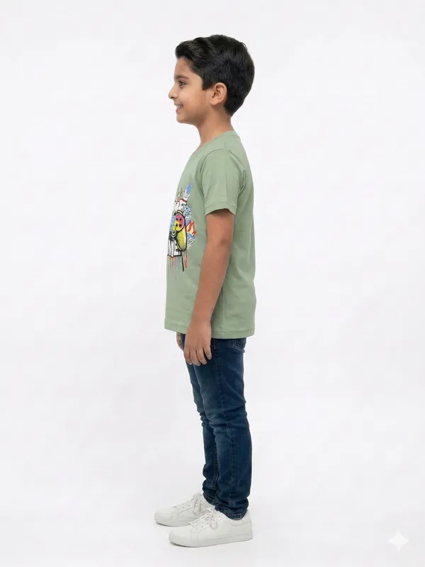 Light_Green_100%_Cotton_Graphic_Dtf_Print_T_Shirt_For_Boys