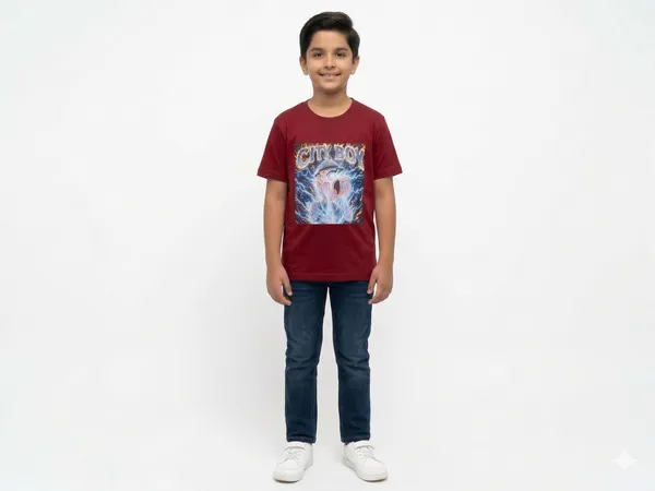 Maroon_Cotton_City_Boy_Graphic_Dtf__Print_T_Shirt_For_Boys