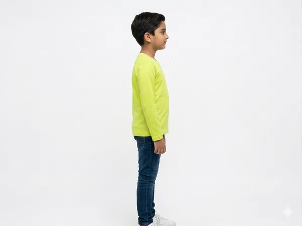 Neon_Green_Yellow_100%_Cotton_Full_Sleeve_T_Shirt_For_Boys