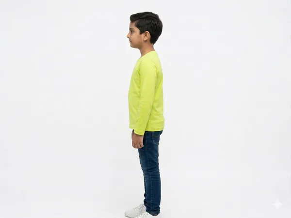 Neon_Green_Yellow_100%_Cotton_Full_Sleeve_T_Shirt_For_Boys