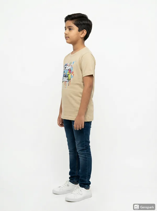 Beige-mano_Cotton_Game_Time_Graphic_Dtf__Print_T_Shirt_For_Boys