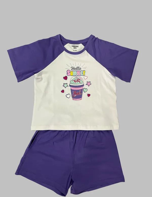 Colour_Block_Shorts_Set_For_Girls