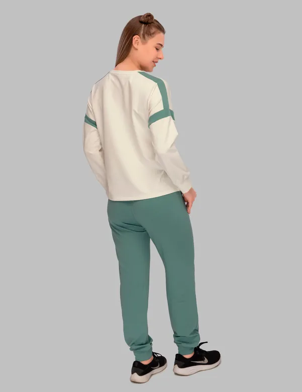 White_&_Sea_Green_Cotton_Smiley_Mama_acksuit_For_Mom