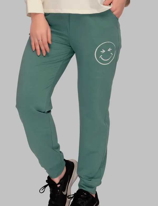 White_&_Sea_Green_Cotton_Smiley_Mama_acksuit_For_Mom