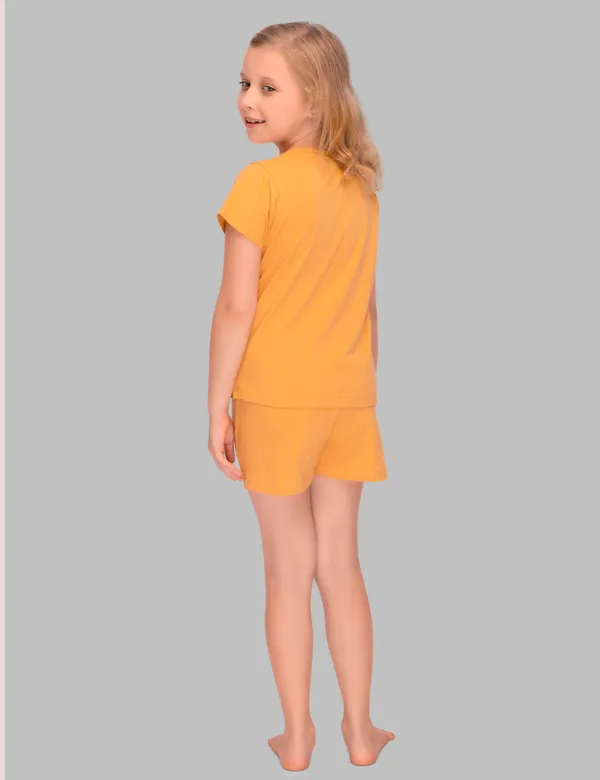 Orange_Printed_Shorts_Set_For_Girls