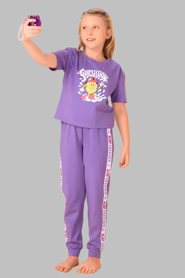 Purple_Cotton_Twinning_Top_Pajama_Set_For_Moms