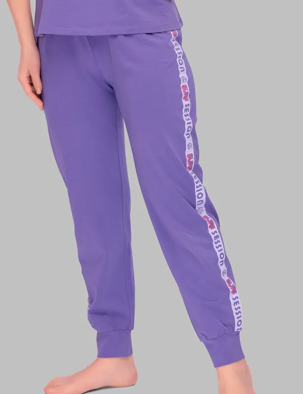 Purple_Cotton_Twinning_Top_Pajama_Set_For_Moms