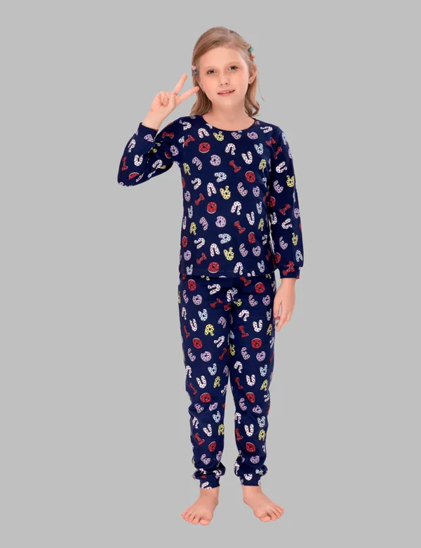 Navy_Blue_Alphabets_Fun_Cozy_Set_Top_Pajama_Set_For_Girls