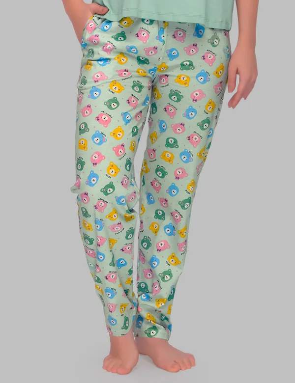 Green_Cotton_Twinning_Top_Pajama_Set_For_Moms