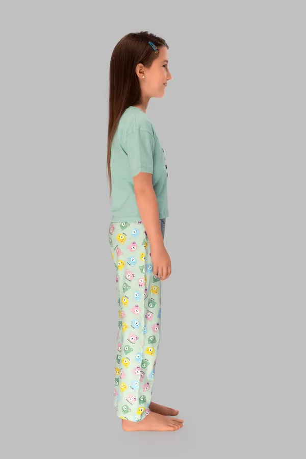 Green_Cotton_Twinning_Top_Pajama_Set_For_Moms