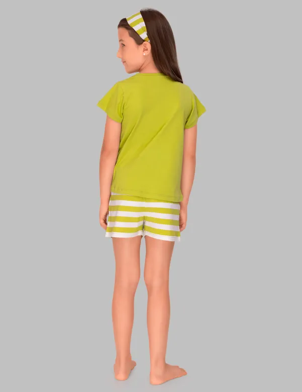 3_Piece_Nightsuits_Top_Pajama_Shorts_Sets_For_Girls