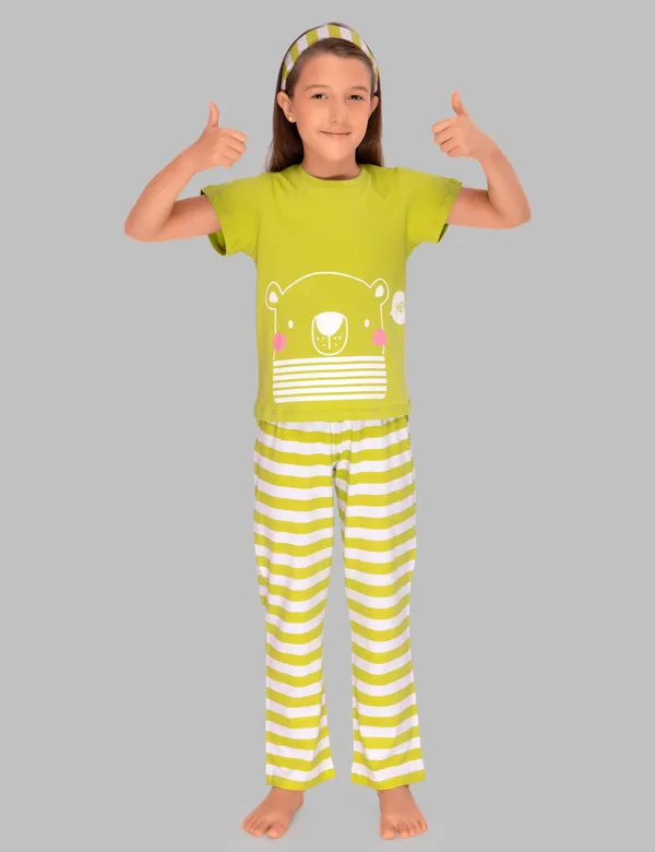 3_Piece_Nightsuits_Top_Pajama_Shorts_Sets_For_Girls