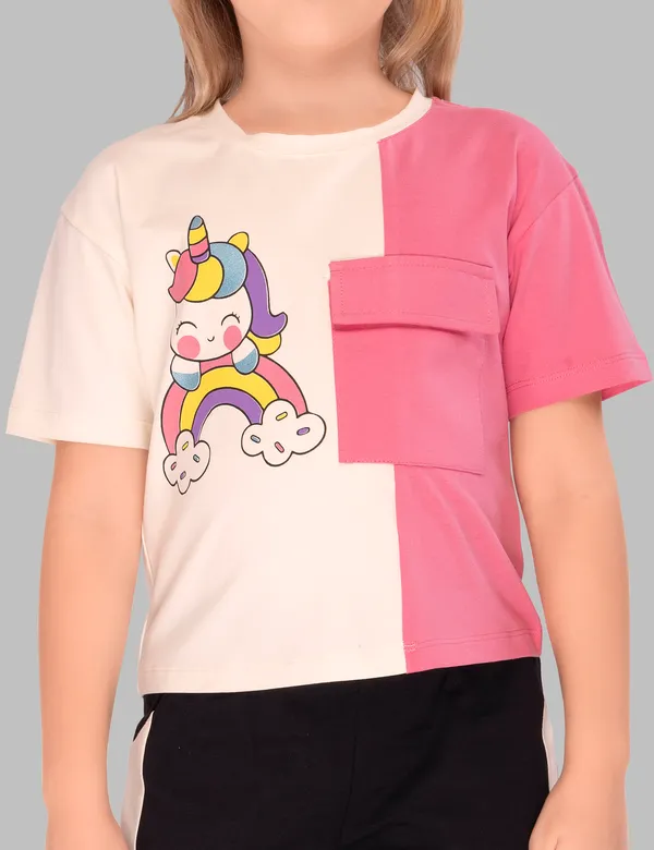 Unicorn_Print_Colour_Block_Top_And_Joggers_Sets