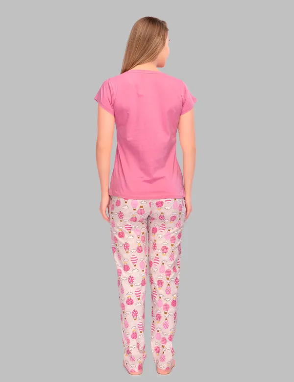 Pink_Cotton_Twinning_Top_Pajama_Set_For_Moms