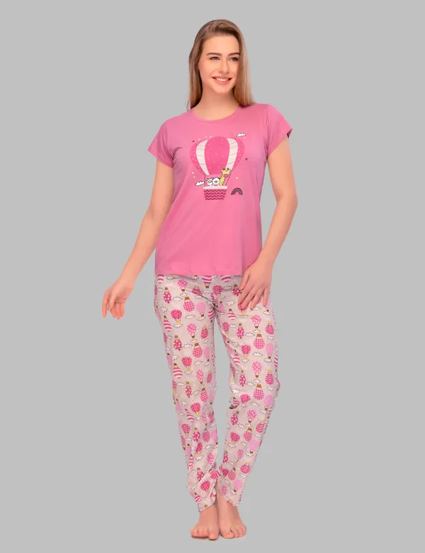 Pink_Cotton_Twinning_Top_Pajama_Set_For_Moms