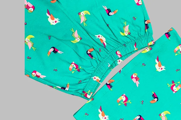 Colourful_Parrot_Shorts_Set_For_Girls