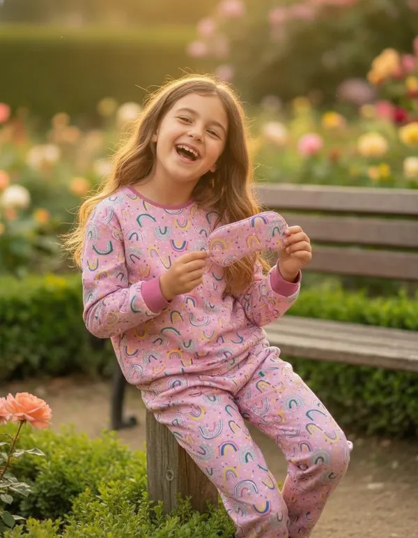 Rainbow_Cute_Cozy_Nightsuits_Top_Pajama_Set_For_Girls