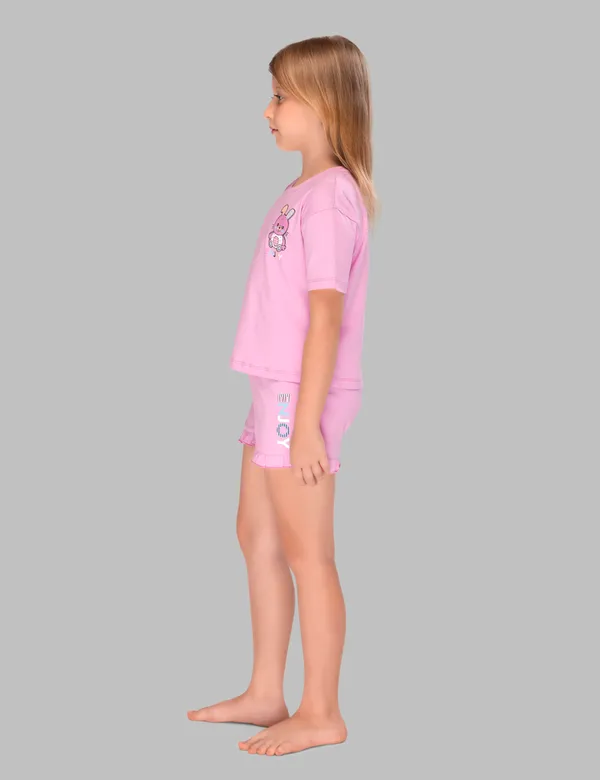 Pink_Back_Print_Teddy_Shorts_Set_For_Girls