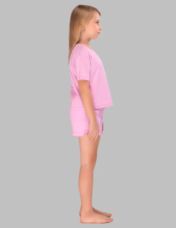 Pink_Back_Print_Teddy_Shorts_Set_For_Girls