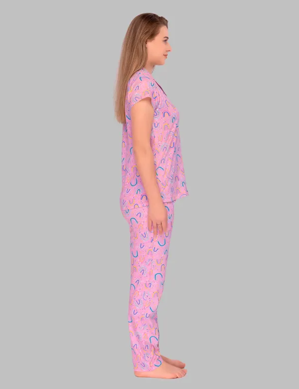 Pink_Cotton_Rainbow_Bliss_Pajama_Set_For_Happy_Moms
