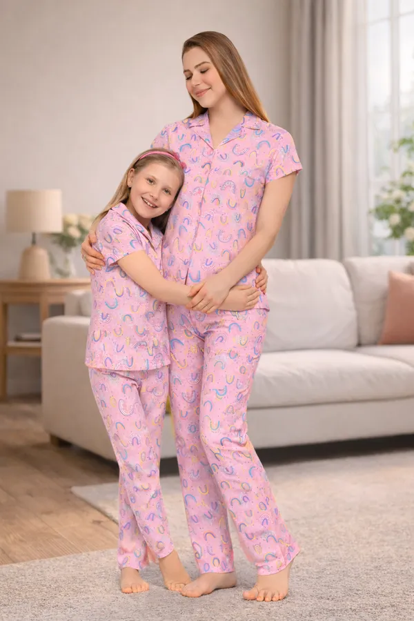 Pink_Cotton_Rainbow_Bliss_Pajama_Set_For_Happy_Moms