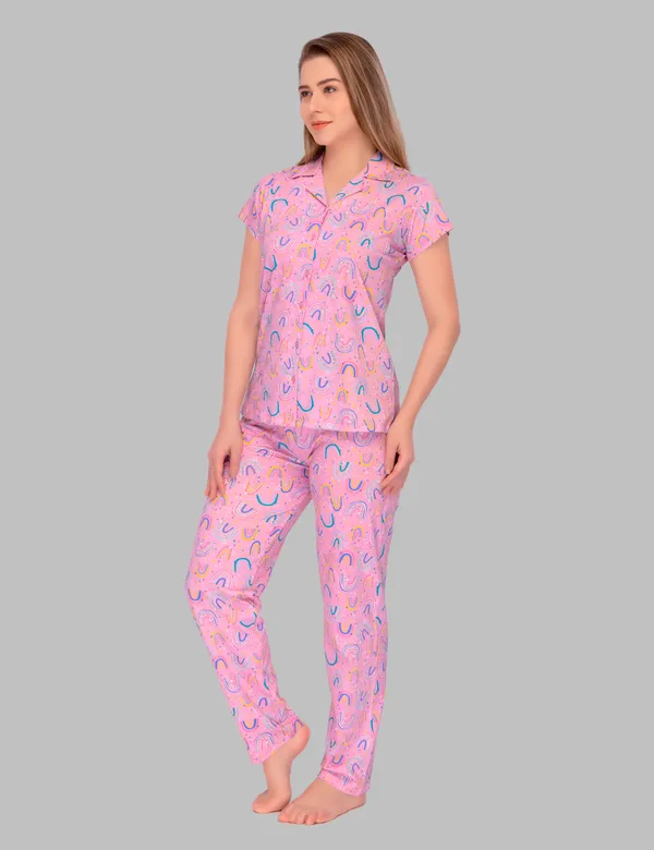 Pink_Cotton_Rainbow_Bliss_Pajama_Set_For_Happy_Moms