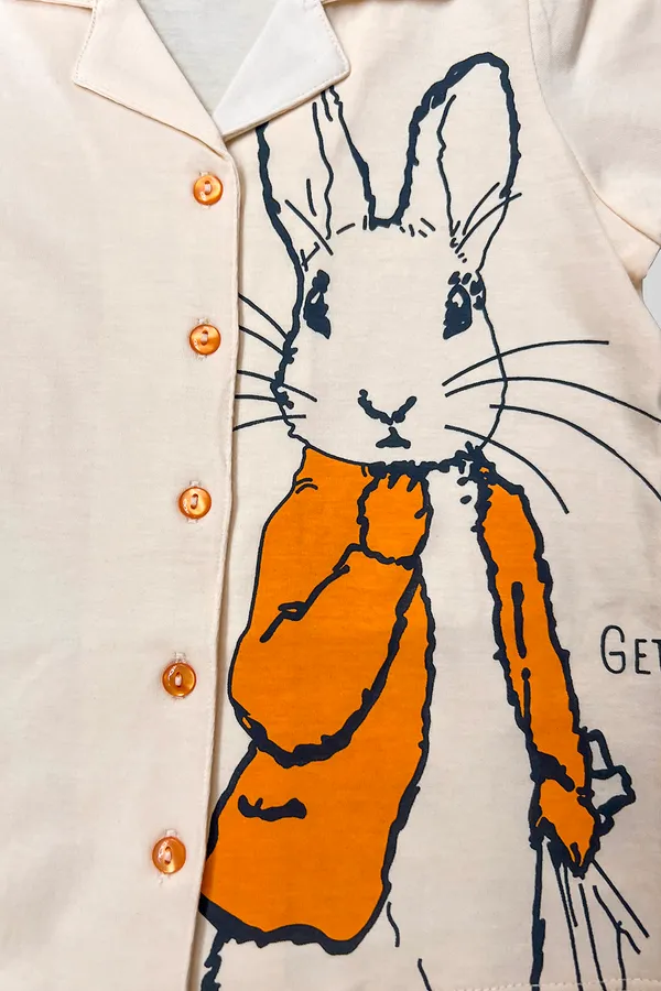 Funny_Bunny_Shirt_And_Shorts_Sets_For_Girls