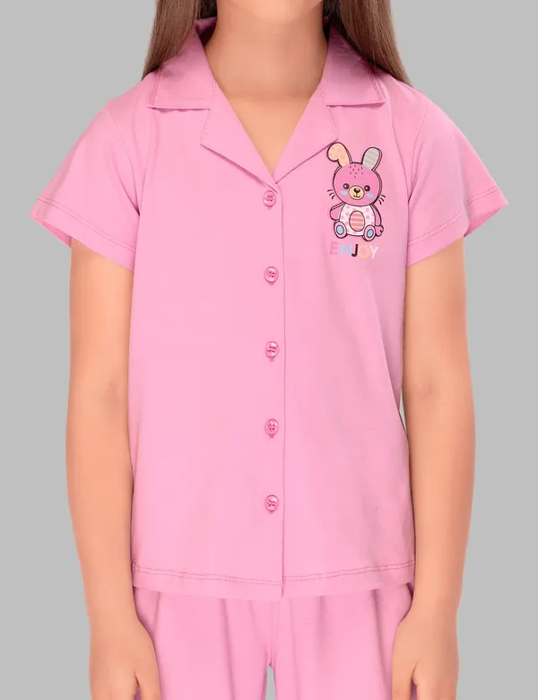 Teddy_Print_Baby_Pink_Collar_And_Pajama_Set_For_Girls