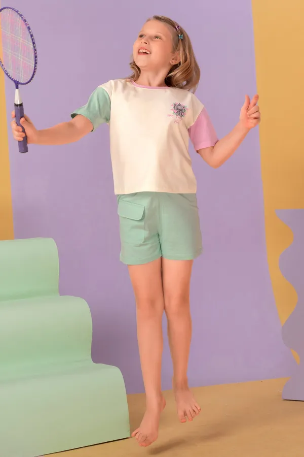 Off_White_Cotton_Twinning_Top_Shorts_Set_For_Moms