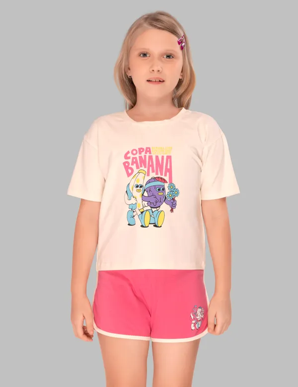 Pink_Copa_Banana_Shorts_Set_For_Girls
