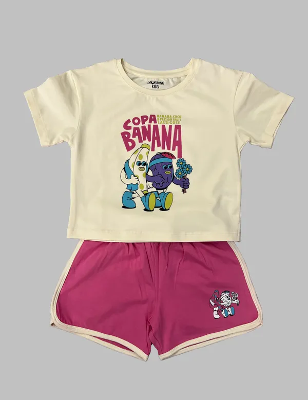 Pink_Copa_Banana_Shorts_Set_For_Girls