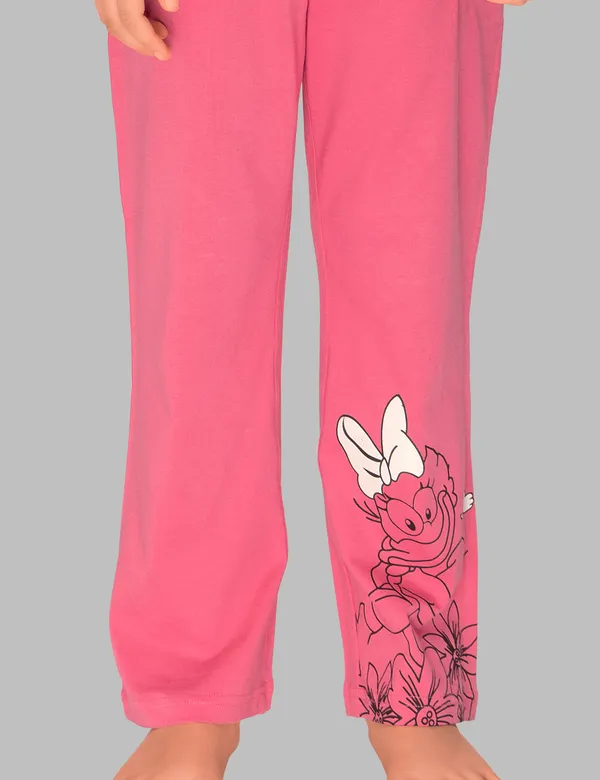 Off_White_Duck_Print_Top_With_Conast_Pink_Pajama_Set_For_Girls