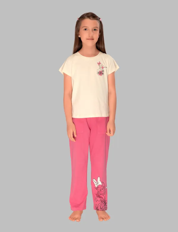 Off_White_Duck_Print_Top_With_Conast_Pink_Pajama_Set_For_Girls