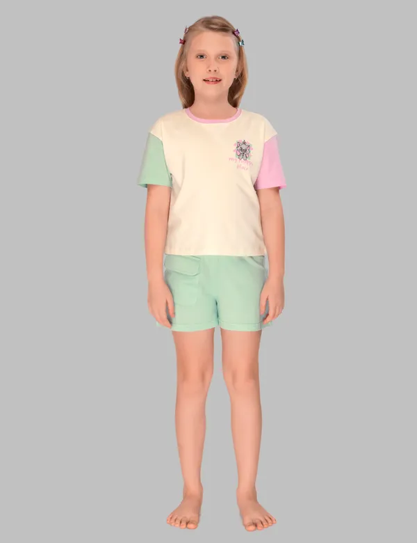 Pastel_Colour_Blocked_Kitty_Shorts_Set_For_Girls
