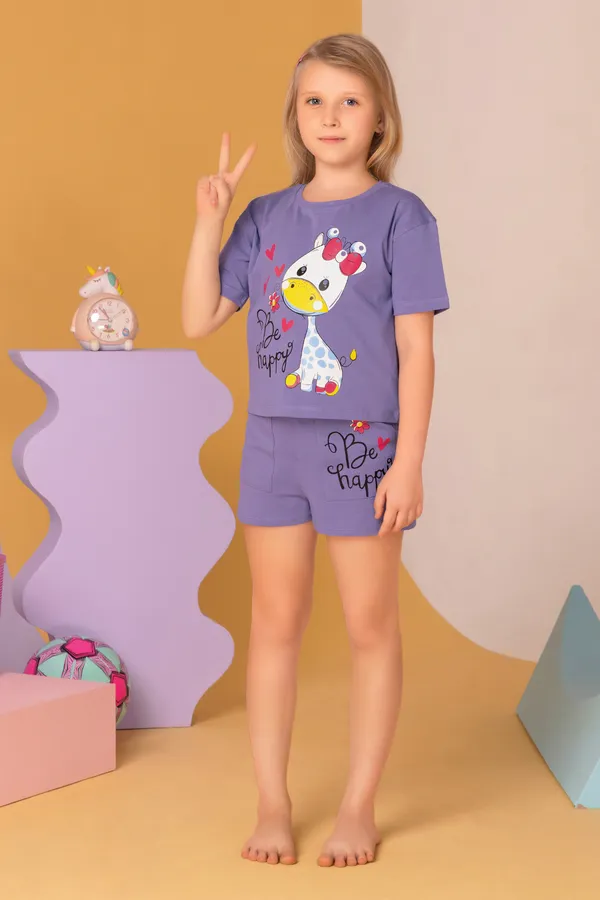 Purple_Giraffe_Happy_Shorts_Set_For_Girls