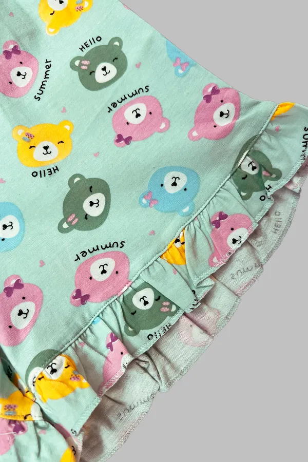 Teddy_Bear_Shirt_And_Shorts_Sets_For_Girls