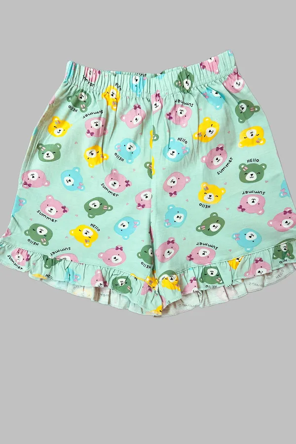 Teddy_Bear_Shirt_And_Shorts_Sets_For_Girls