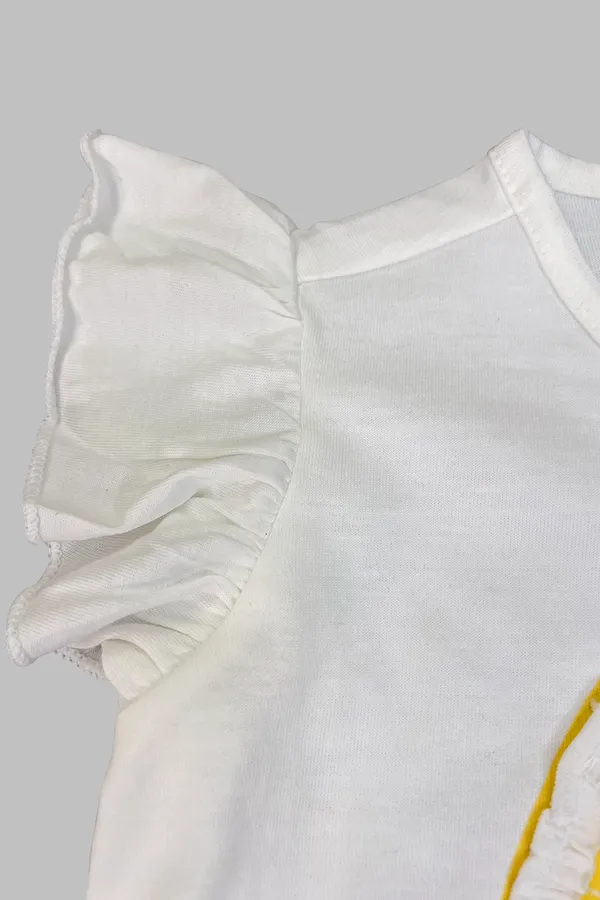 White_Summer_Special_Shorts_Set_For_Girls