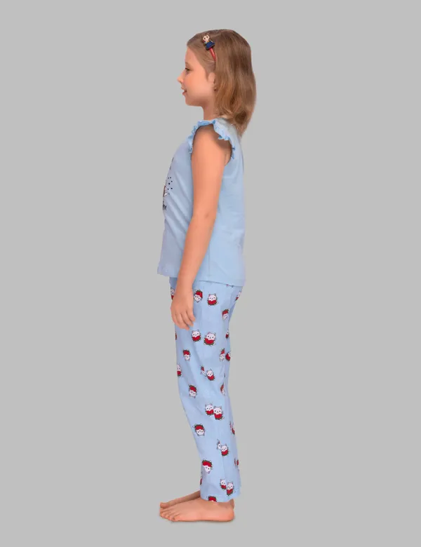 Kitty_Watermelon_eat_Top_Pajama_Set_For_Girls