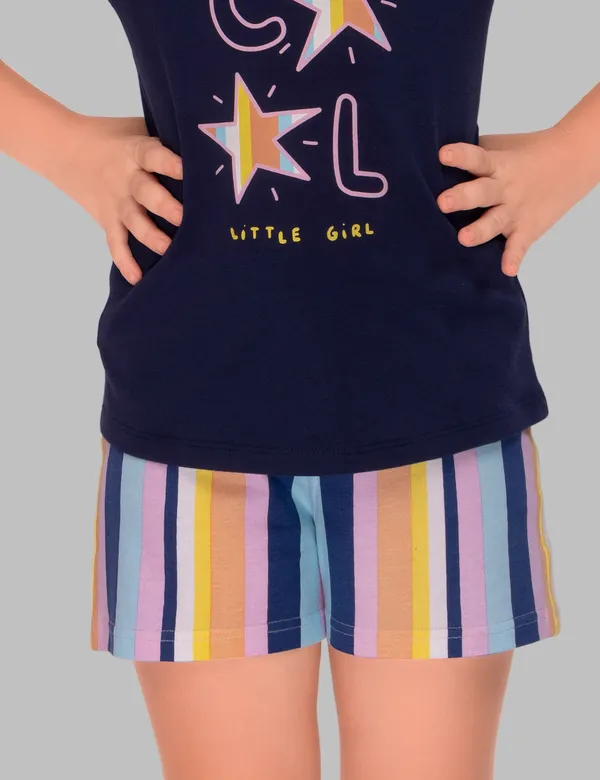 3_Piece_Nightsuits_Top_Pajama_Shorts_Sets_For_Girls