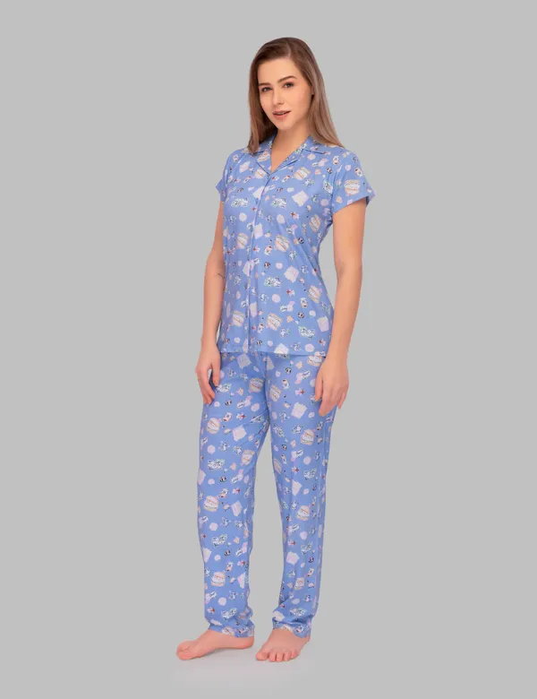Blue_Cotton_Burger_Bliss_Pajama_Set_For_Moms