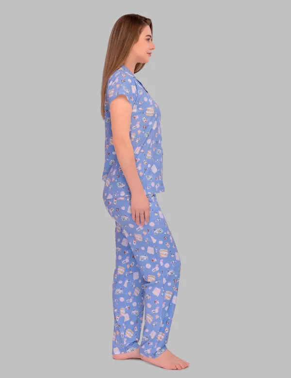 Blue_Cotton_Burger_Bliss_Pajama_Set_For_Moms