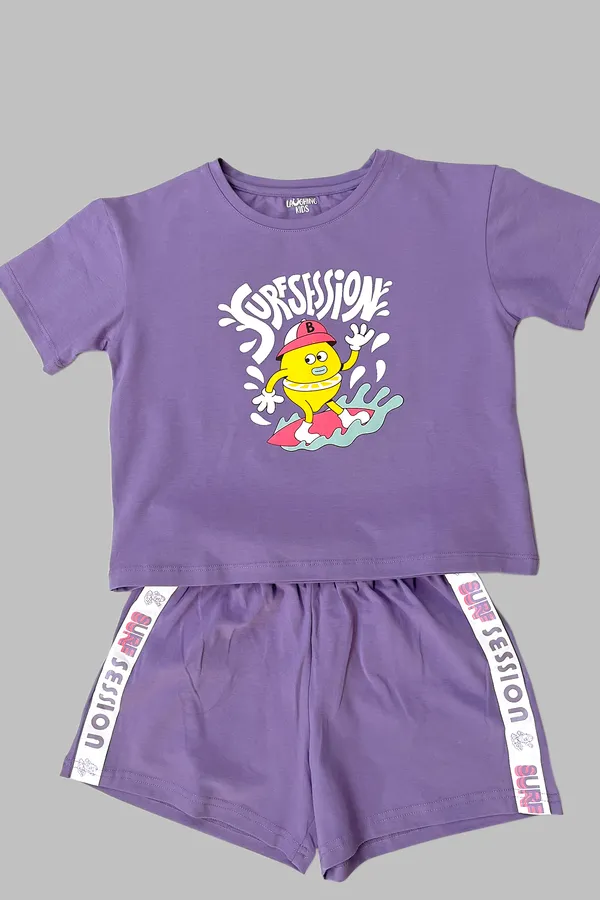 Purple_Printed_Shorts_Set_For_Girls
