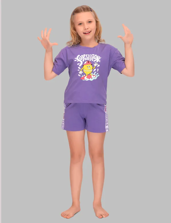Purple_Printed_Shorts_Set_For_Girls