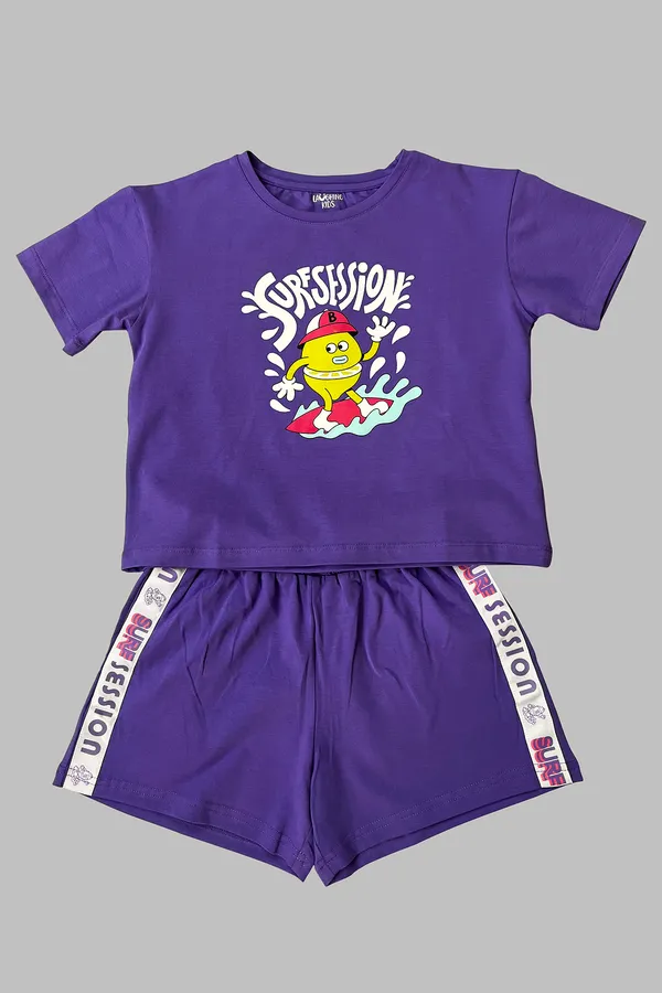 Purple_Printed_Shorts_Set_For_Girls
