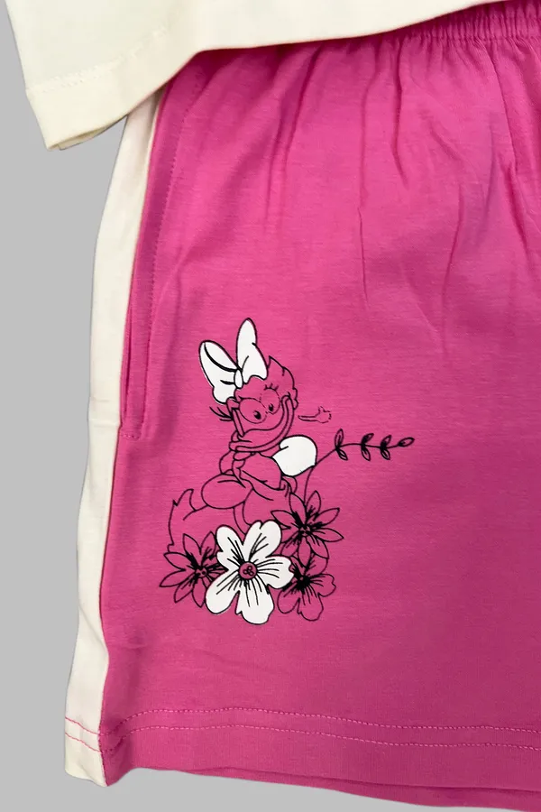 Duck_Print_Shirt_And_Shorts_Sets_For_Girls_5101