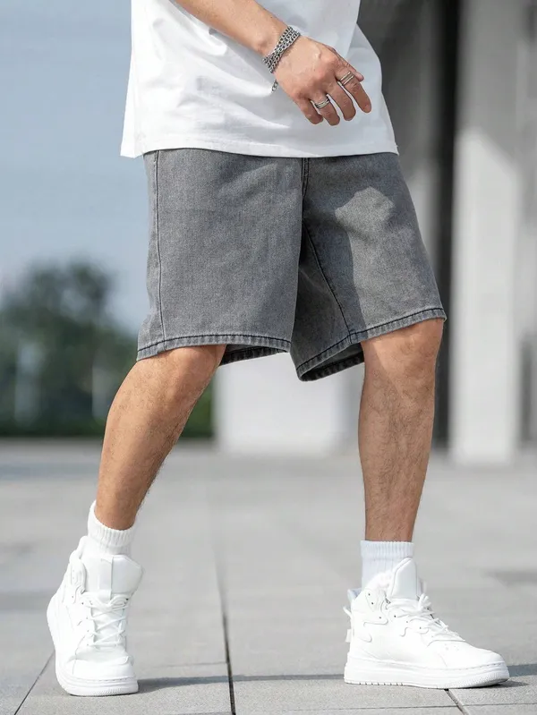 Grey_Denim_Premium_Short_For_Men